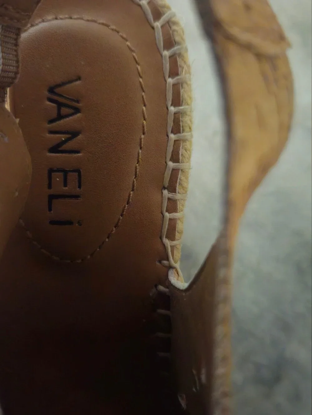 Vaneli Cork-Textured Open-Toe Espadrille Slingbacks - Tan